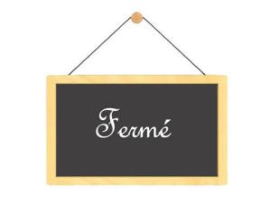 panneau fermé